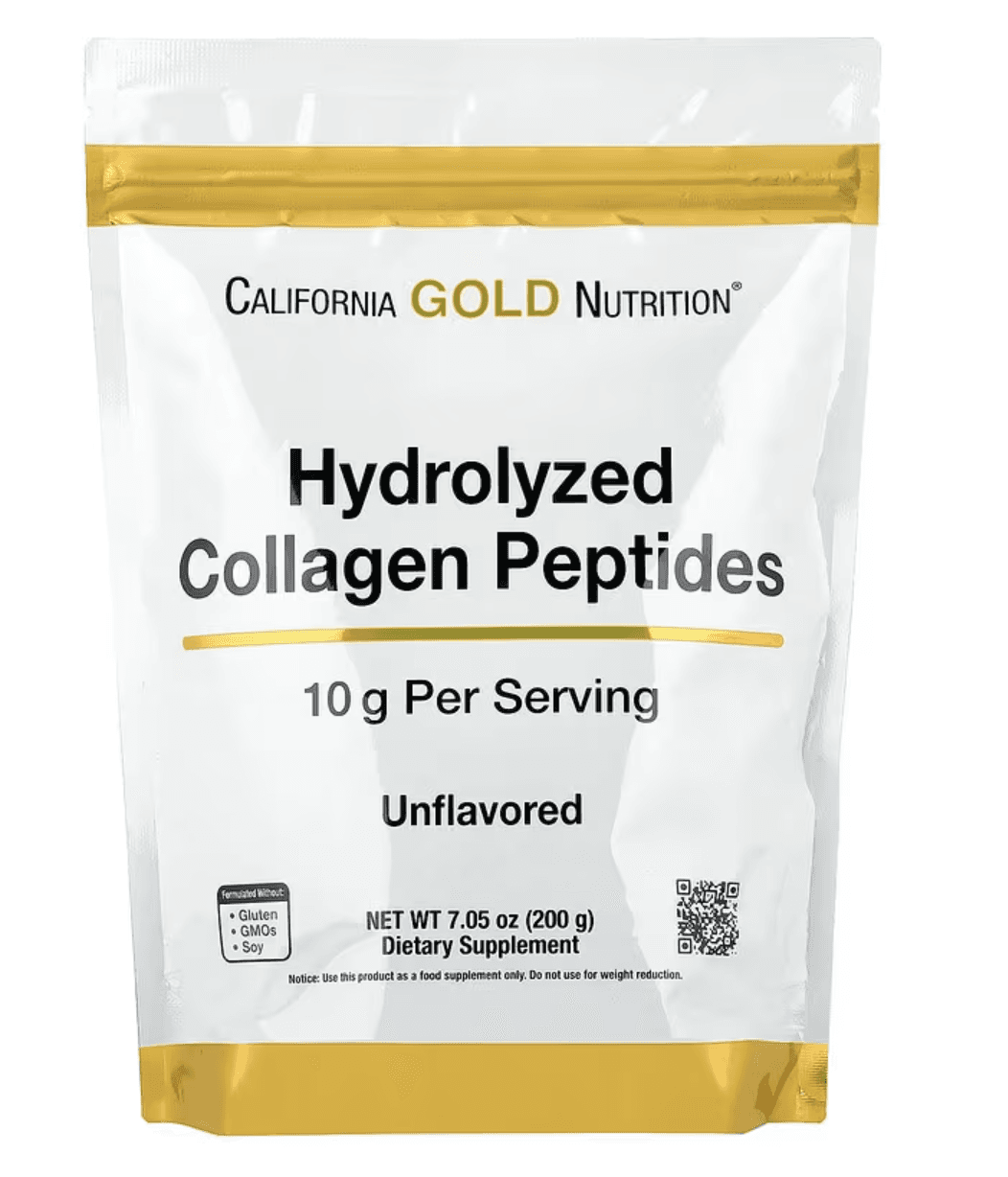 California Gold Nutrition, Гідролізовані колагенові пептиди, типи I та III, без смаку, 200 г
