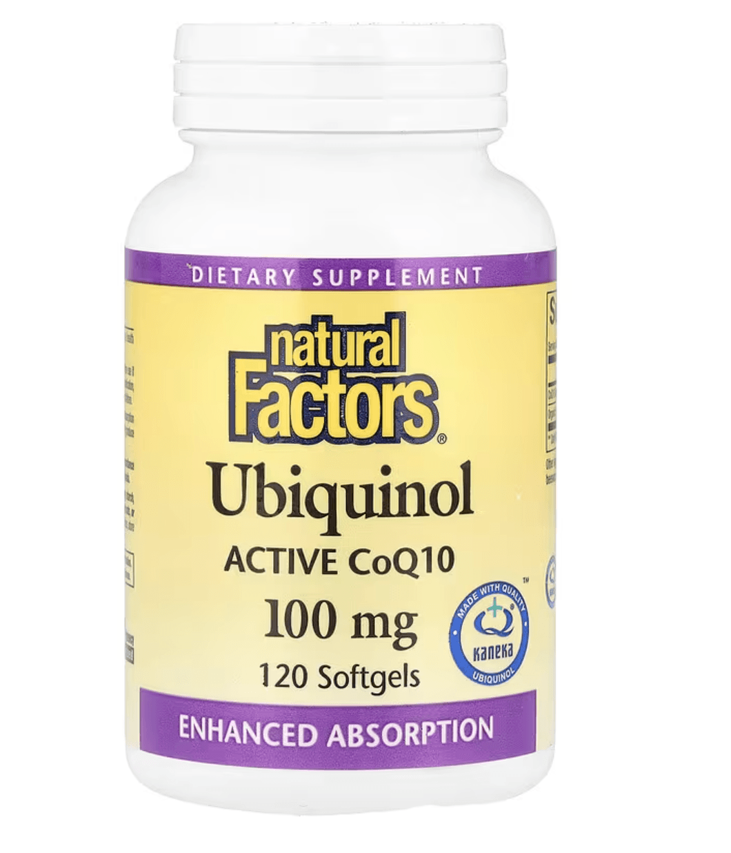 Natural Factors, Убіхінол, активний CoQ10, 100 мг, 120 м'яких капсул