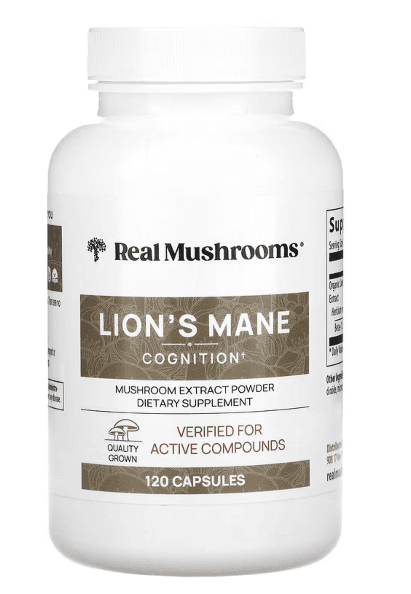 Real Mushrooms — Criniera di Leone (екстракт гриба в порошку, 120 капсул)