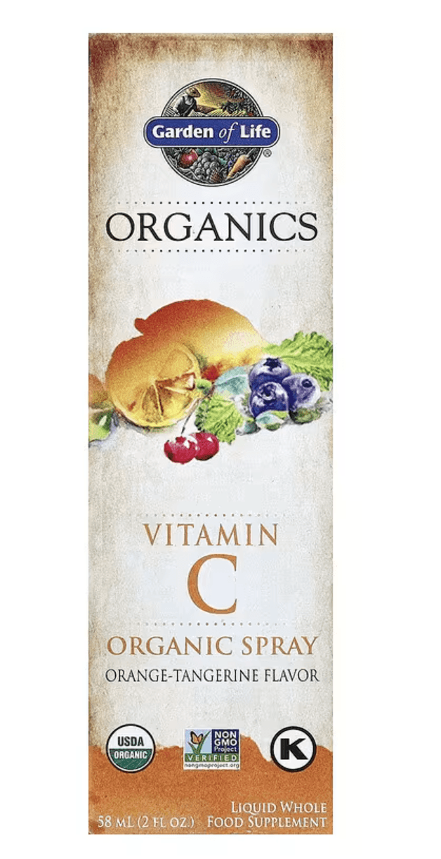 Спрей з вітаміном С Garden of Life Organics, апельсин та мандарин, 58 мл