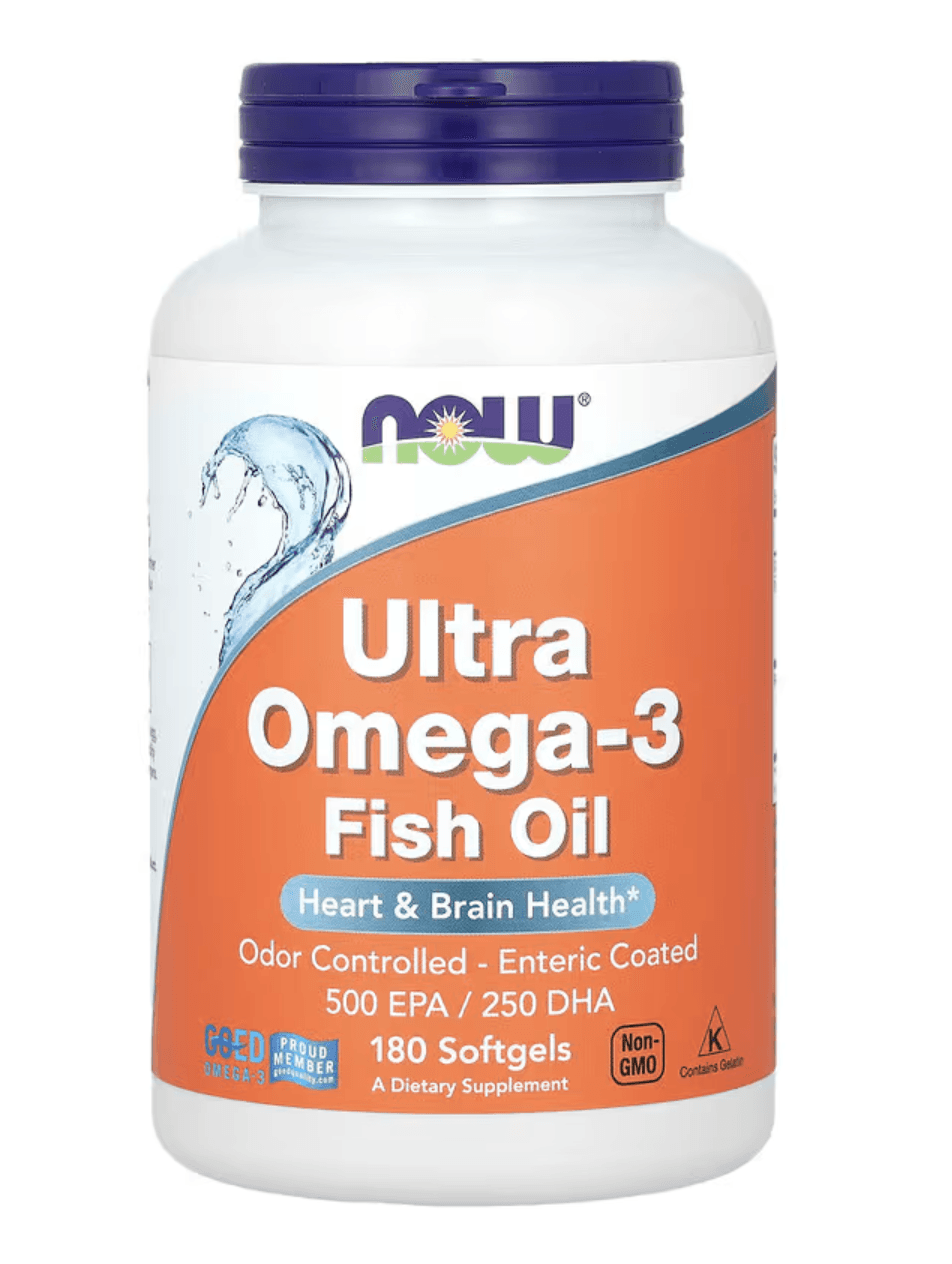Риб'ячий жир NOW Foods Ultra Omega 3, 180 м'яких капсул