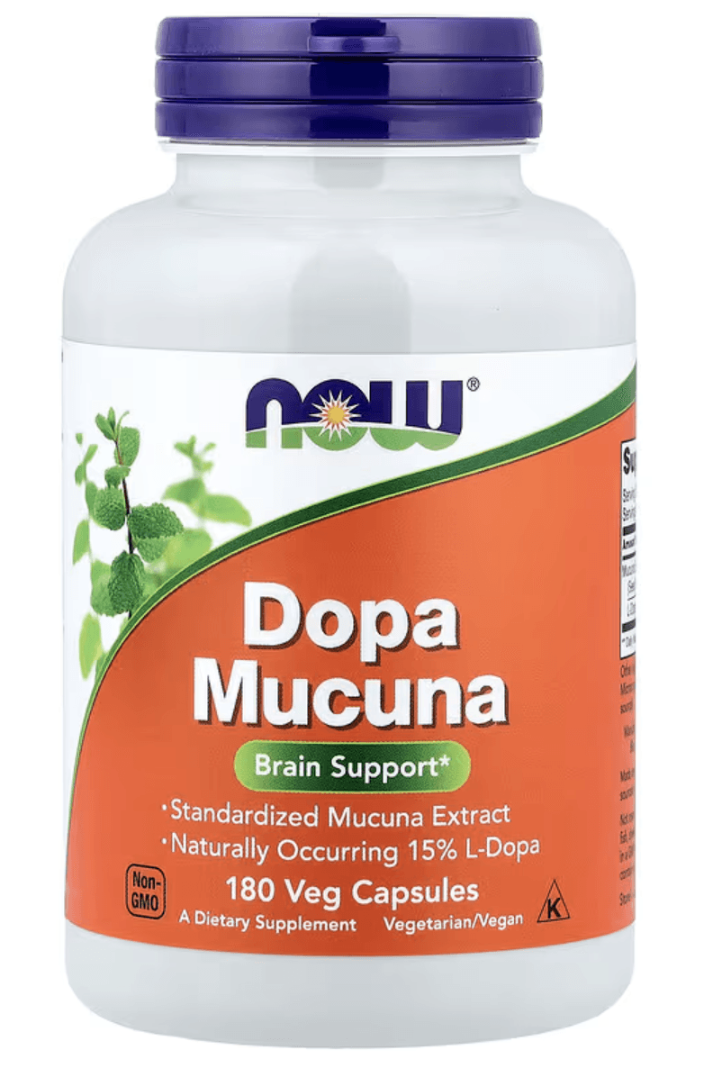 NOW Foods, Допа Мукуна, 180 рослинних капсул